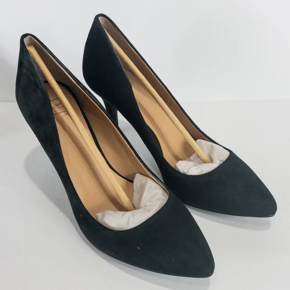INC International Concepts Zitah Mid Heel Pumps Black Suede -10 - Picture 5 of 7